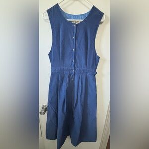Vintage L.L. Bean Corduroy Pinafore Jumper Dress 90s Cottagecore Prairie USA 10P